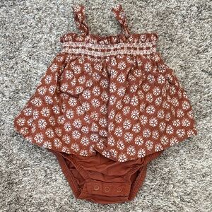 Boho floral baby flowy tank with bodysuit